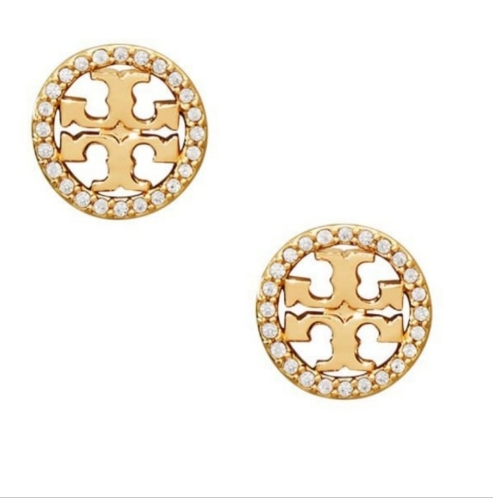 Tory burch logo earrings new never used